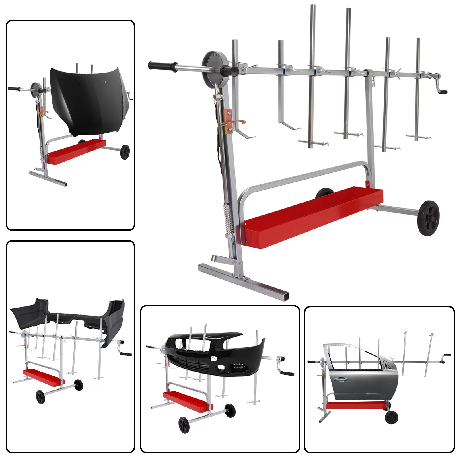 Rotating Parts Work Stand Paint Panel Stand Auto Body Painting Repair Universal