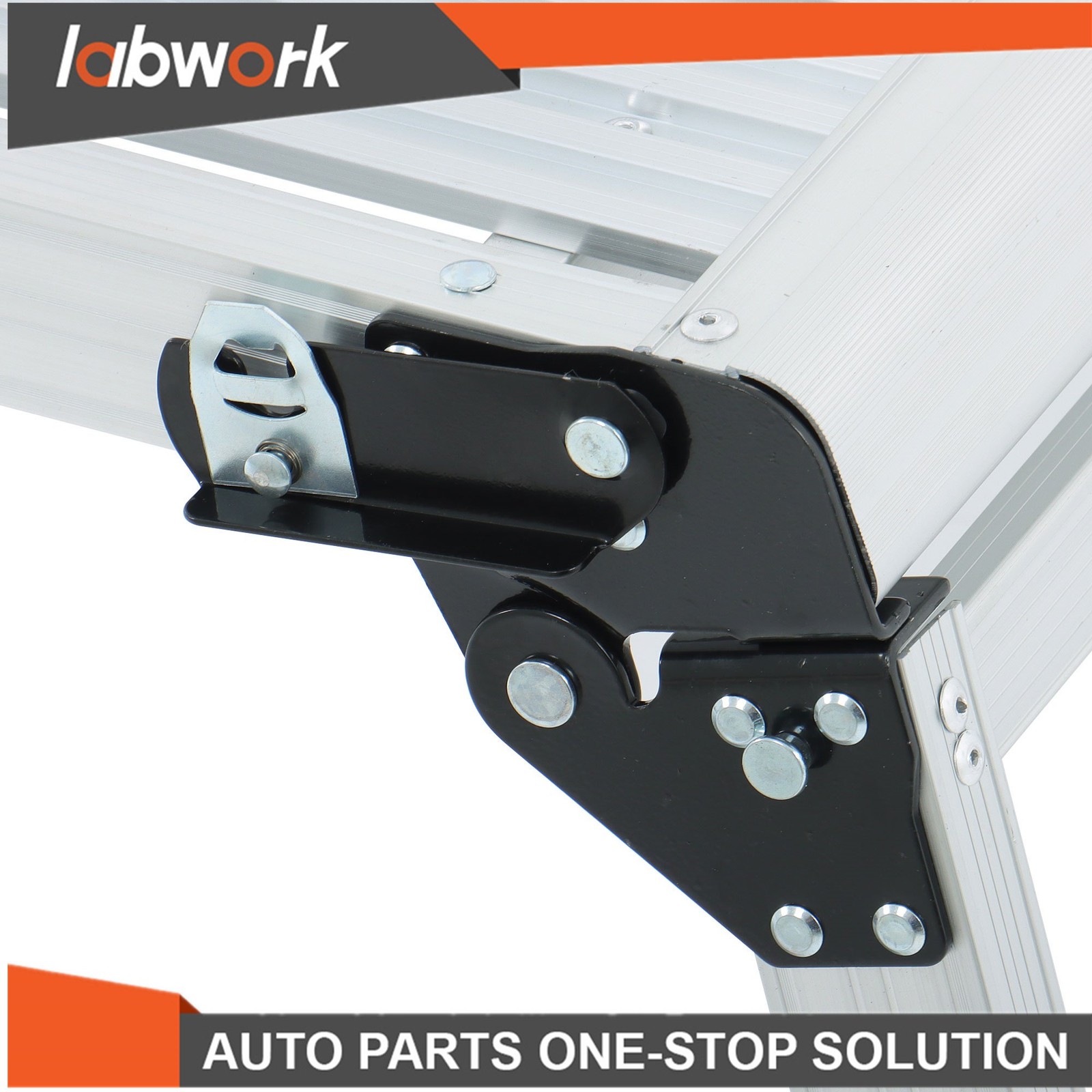 Labwork 330lb Aluminum Step Stool Non-slip Folding Work Platform Drywall Ladder
