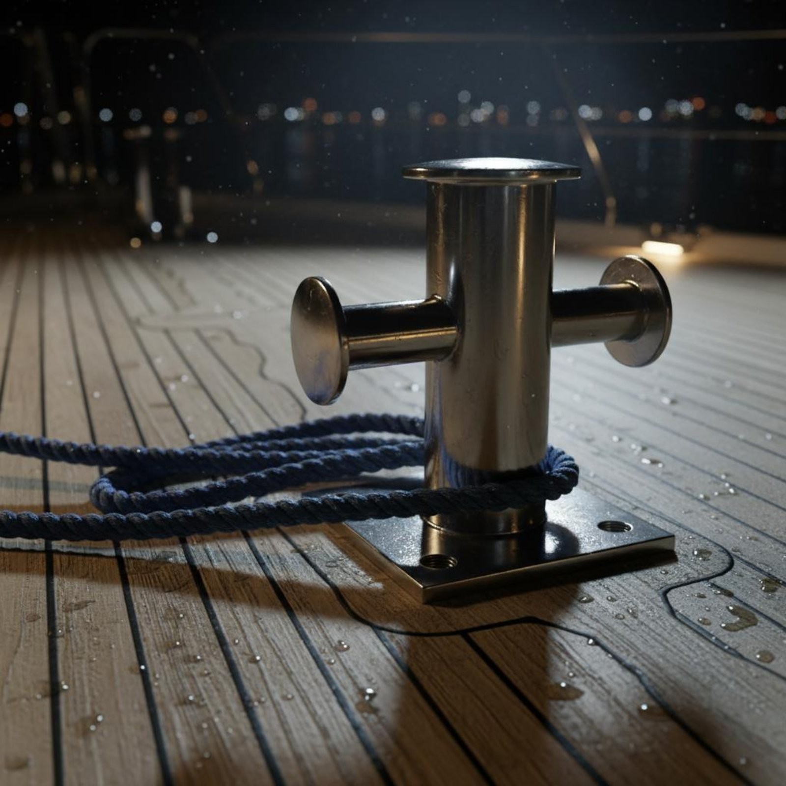 Cross Docking Bollard Polished Finish Stainless Steel Dock Bollard for Marina