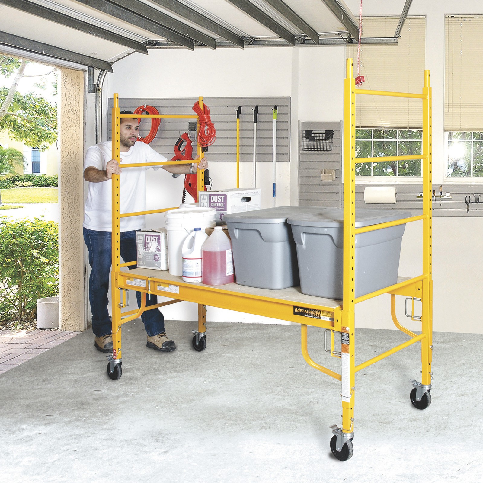 Metaltech Multipurpose 6ft. Baker-Style Scaffold, 1100-Lb. Capacity, Steel,
