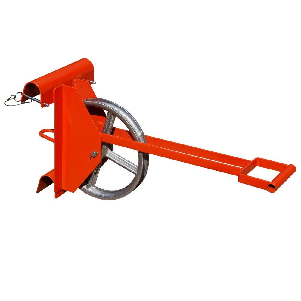 RoofZone 13804 Hoisting Wheel for 1/2″-1″ Rope with 26″ Handle Extension