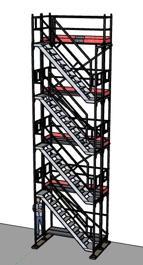 Scaffolding tower 26.73m² aluminum scaffolding Skele scaffolding Scaffolding