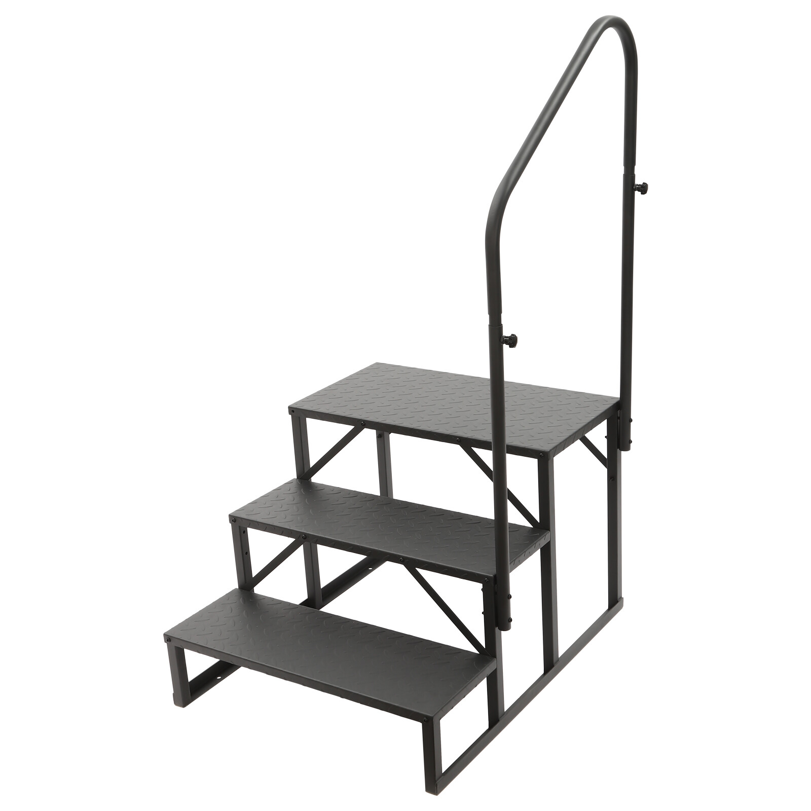Portable Step Ladder W/ Handrails Swimming Pool Ladder Above Ground Home Decor