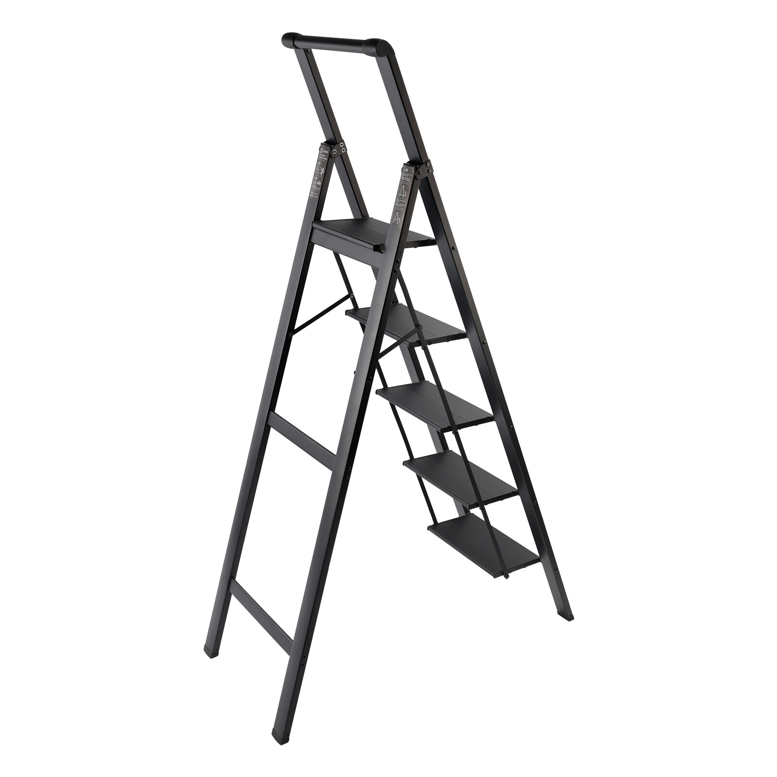 5 Step Ladder, Foldable Step Stool, Aluminum Step Ladder with Anti-Slip Pedal US