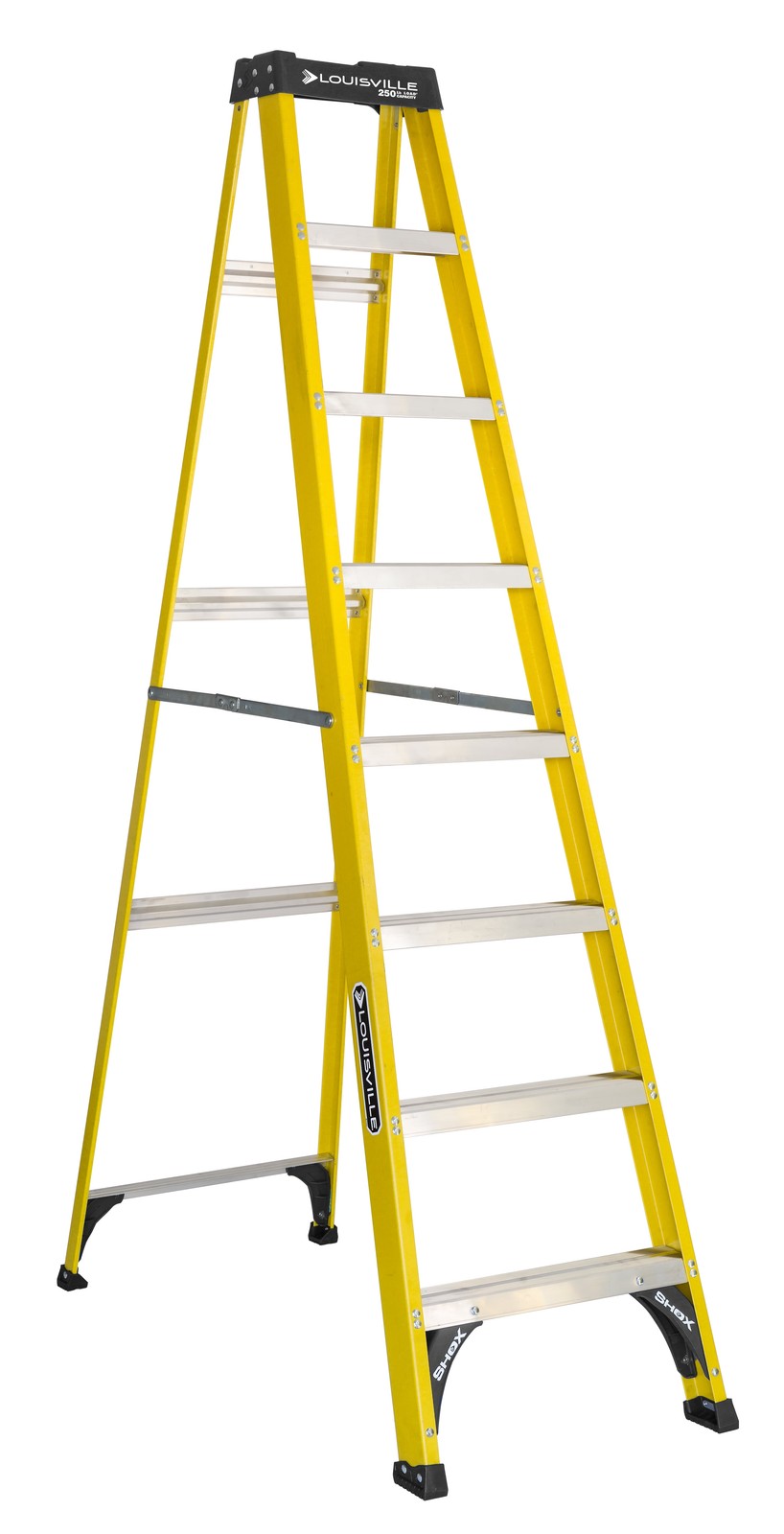 8′ Fiberglass Step Ladder, 12′ Reach, 250 lbs Load Capacity, W-3118-08