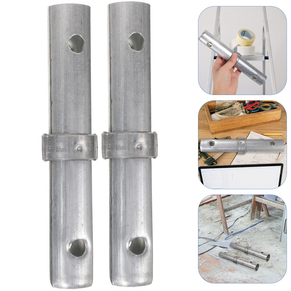 2Pcs Thickened Scaffolding Coupling Pins Spring Retainers Durable Silver Iron