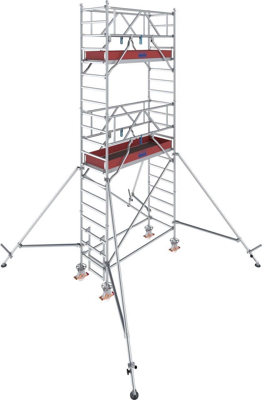 €0 delivery KRAUSE aluminium rolling scaffold STABILO 1000 – working height 6…