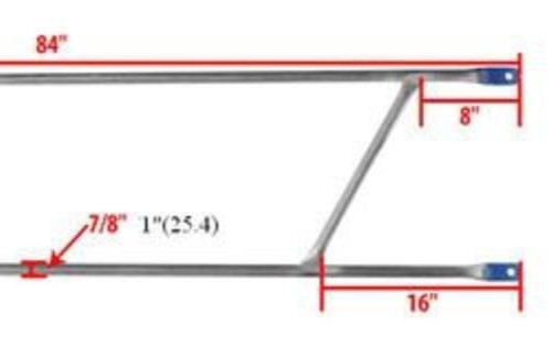 7’x15″ Galvanized Steel Frame Scaffolding Guard Rail Side Panel Platform Support