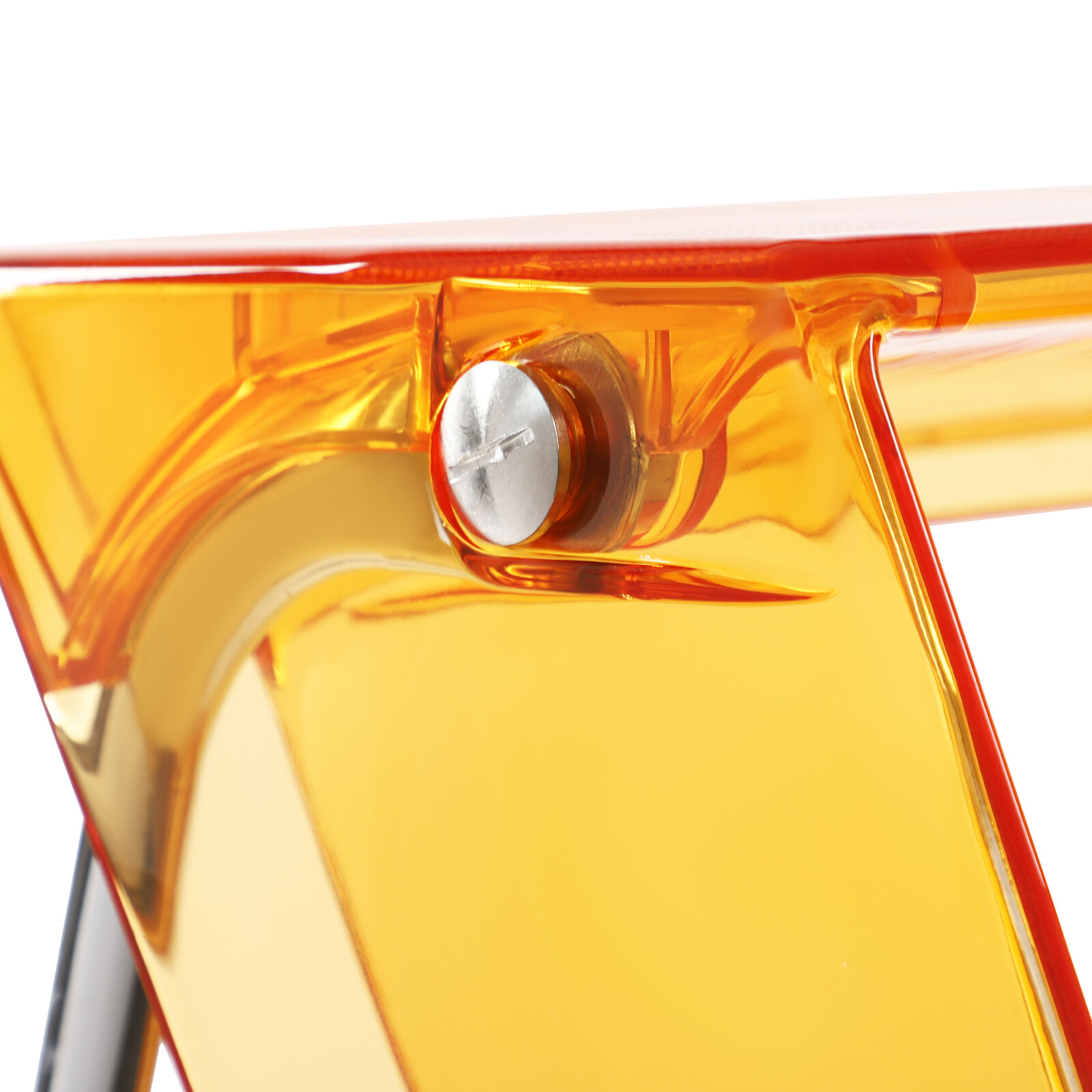 3-Step Folding Step Stool 100 kg Capacity PC & Iron Orange