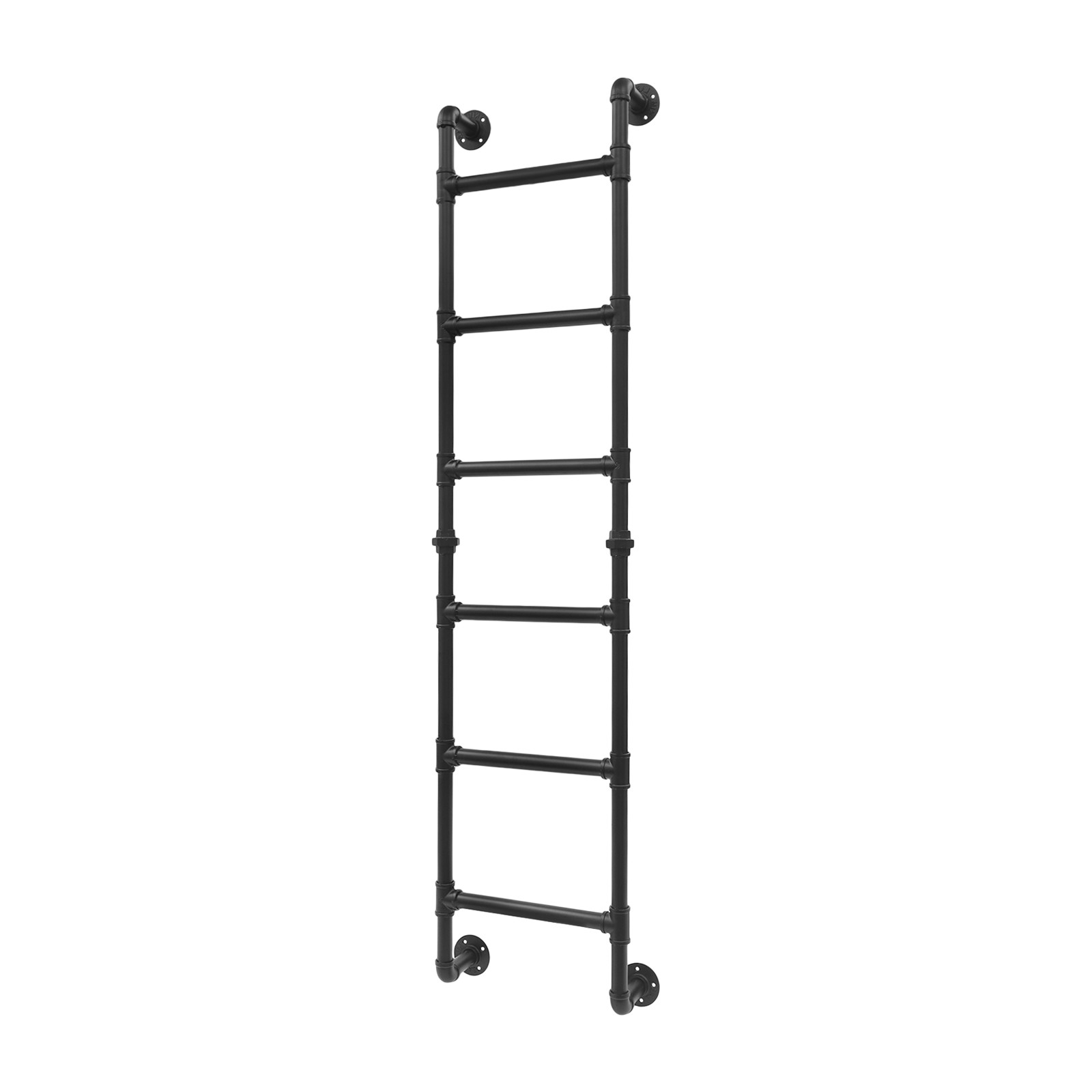 6-Step Ladder Bunk Bed Ladder Wall-mount Loft Attic Step Ladder 150kg/330.69lbs