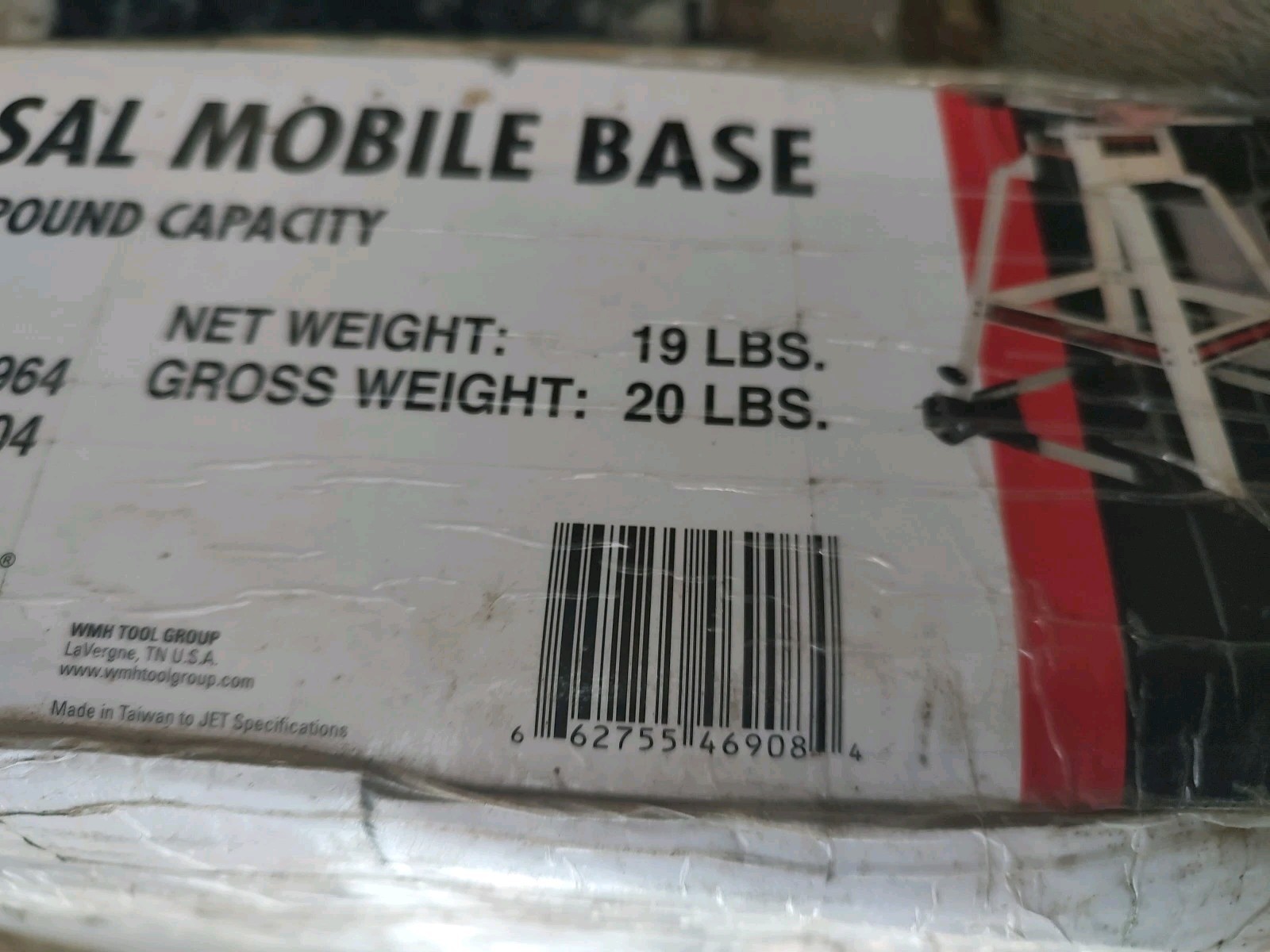 JET 708118 JMB-UMB Universal Mobile Base w/ Quick Snap Adjustment New