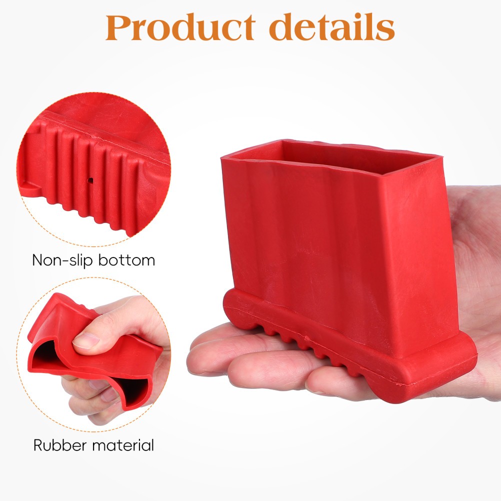 2Pcs Reusable Red Ladder Foot Covers Non Slip Durable Ladder Accessories