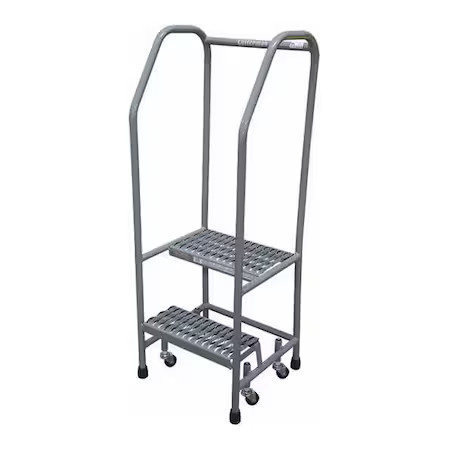 COTTERMAN 1002R2626A1E10B3C1P6 50 in H Steel Rolling Ladder, 2 Steps, 450 lb