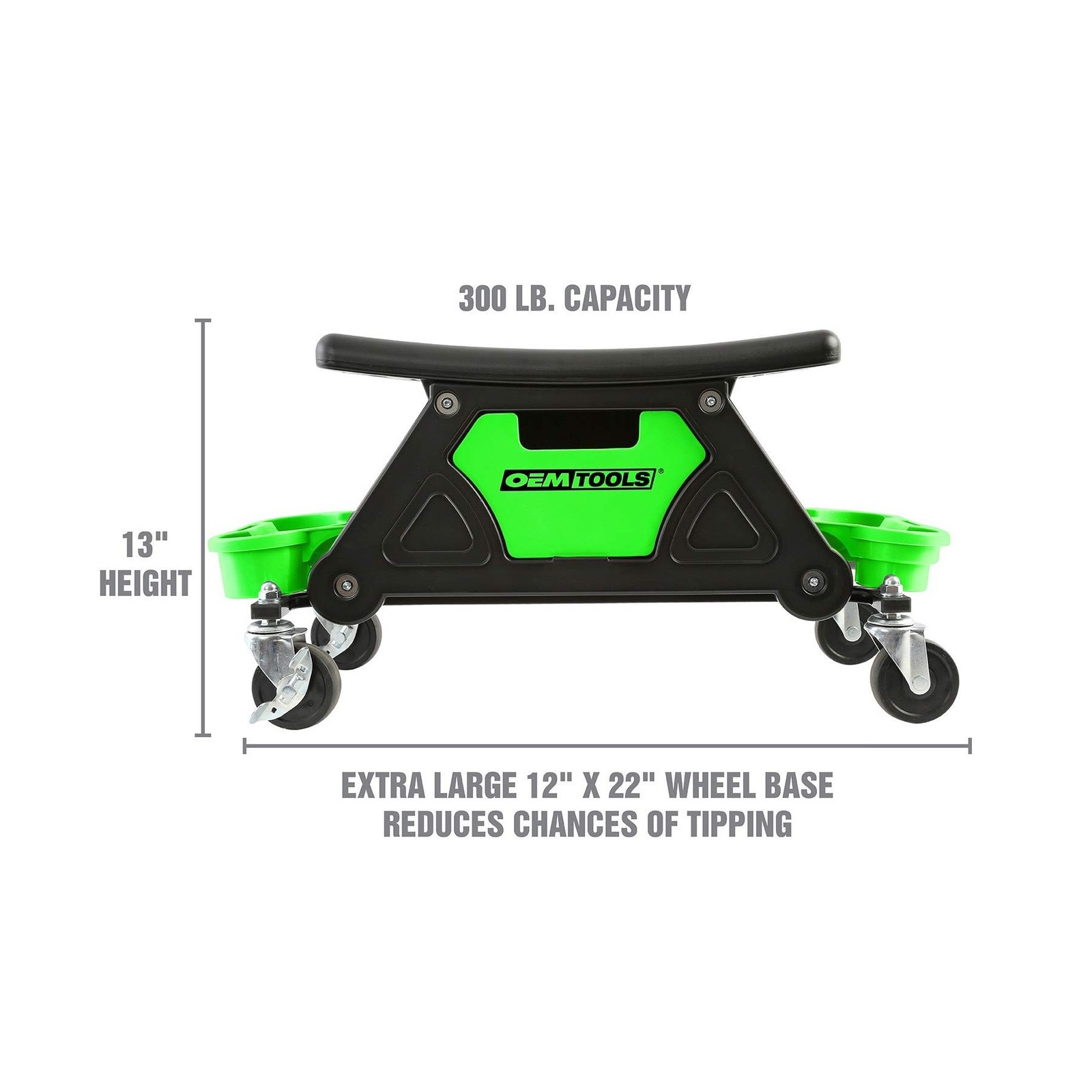 OEMTOOLS 24986 Heavy-Duty Rolling Workbench and Creeper Seat, Mechanics Stool…