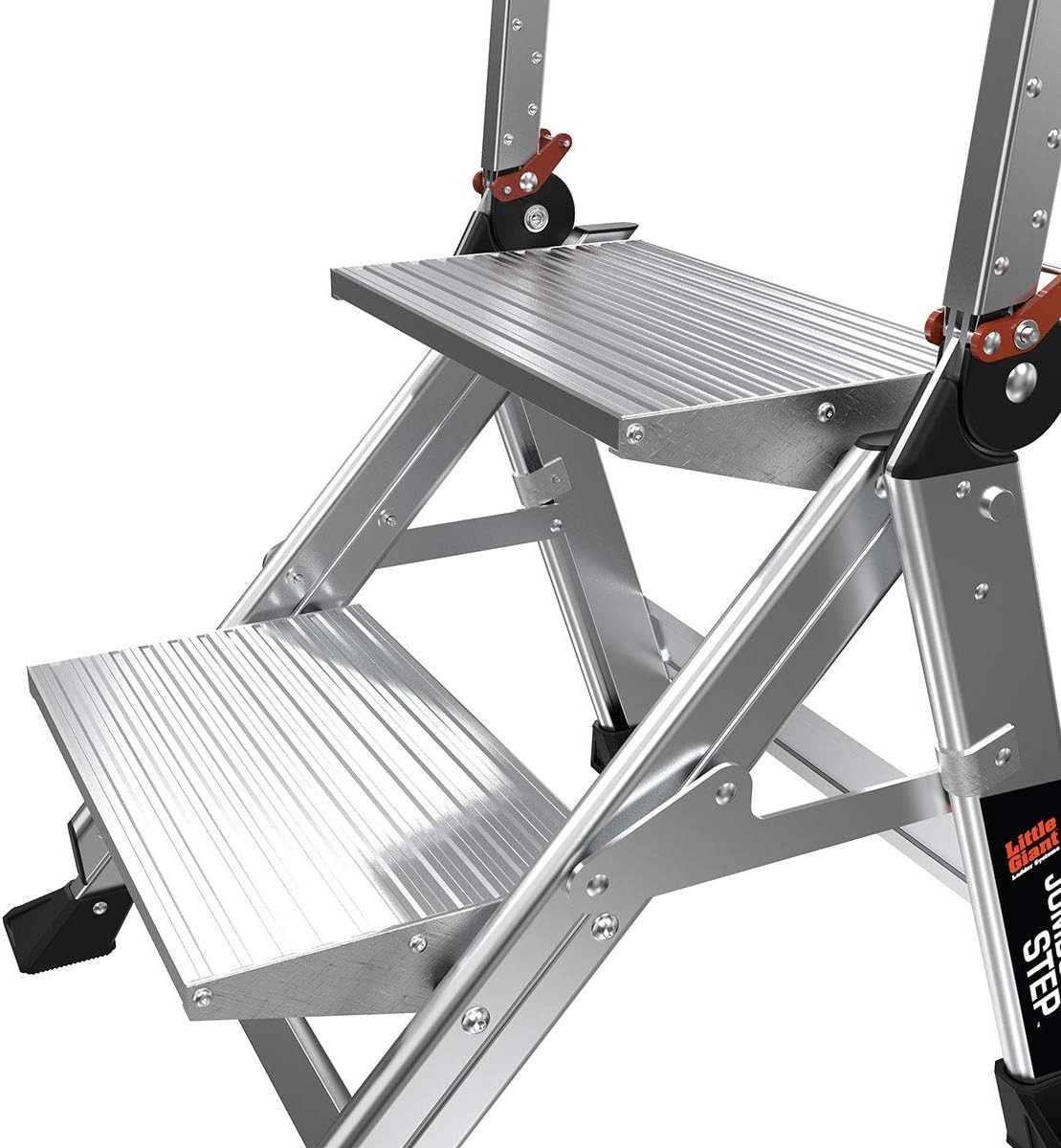 Little Giant Jumbo Step 2-Step Ladder 375lb Type 1AA Silver 11902