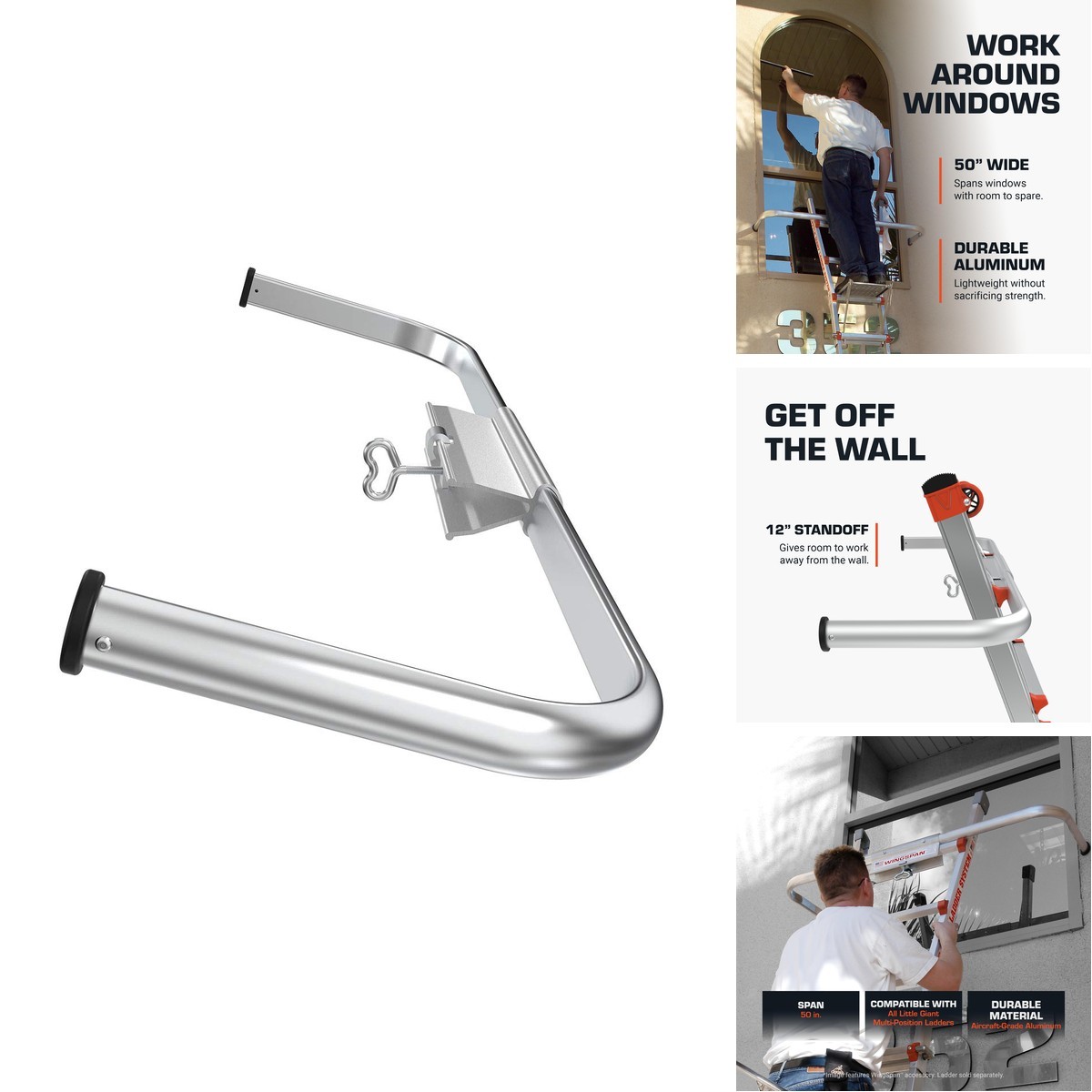 Little Giant Ladders Wing Span/Wall Standoff Ladder Accessory Aluminum 10111