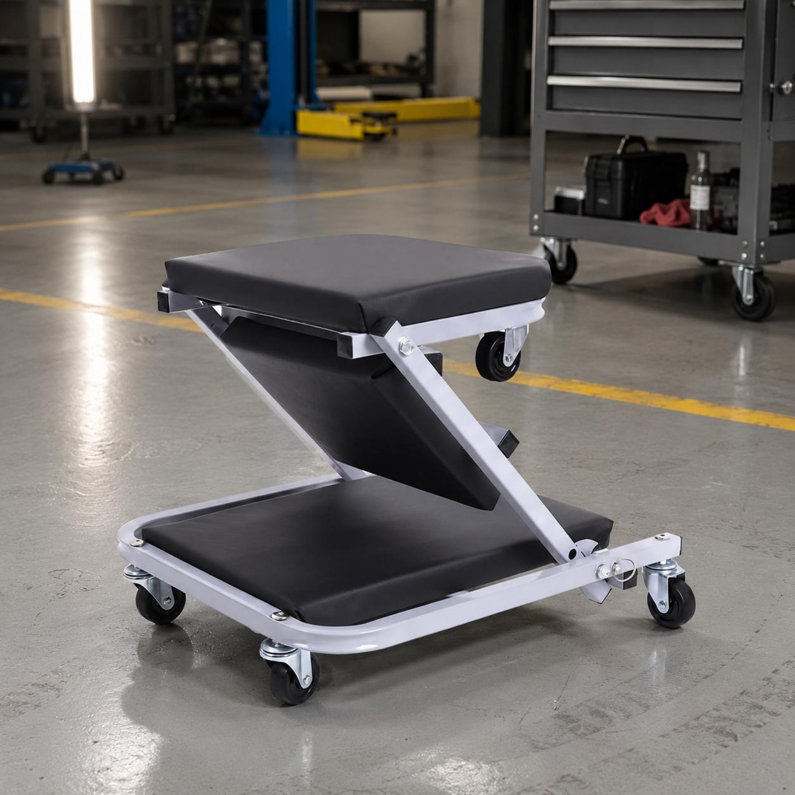 Z-Shaped Creeper Cushioned Two-Way-Use Creeper Seat for Mechanics