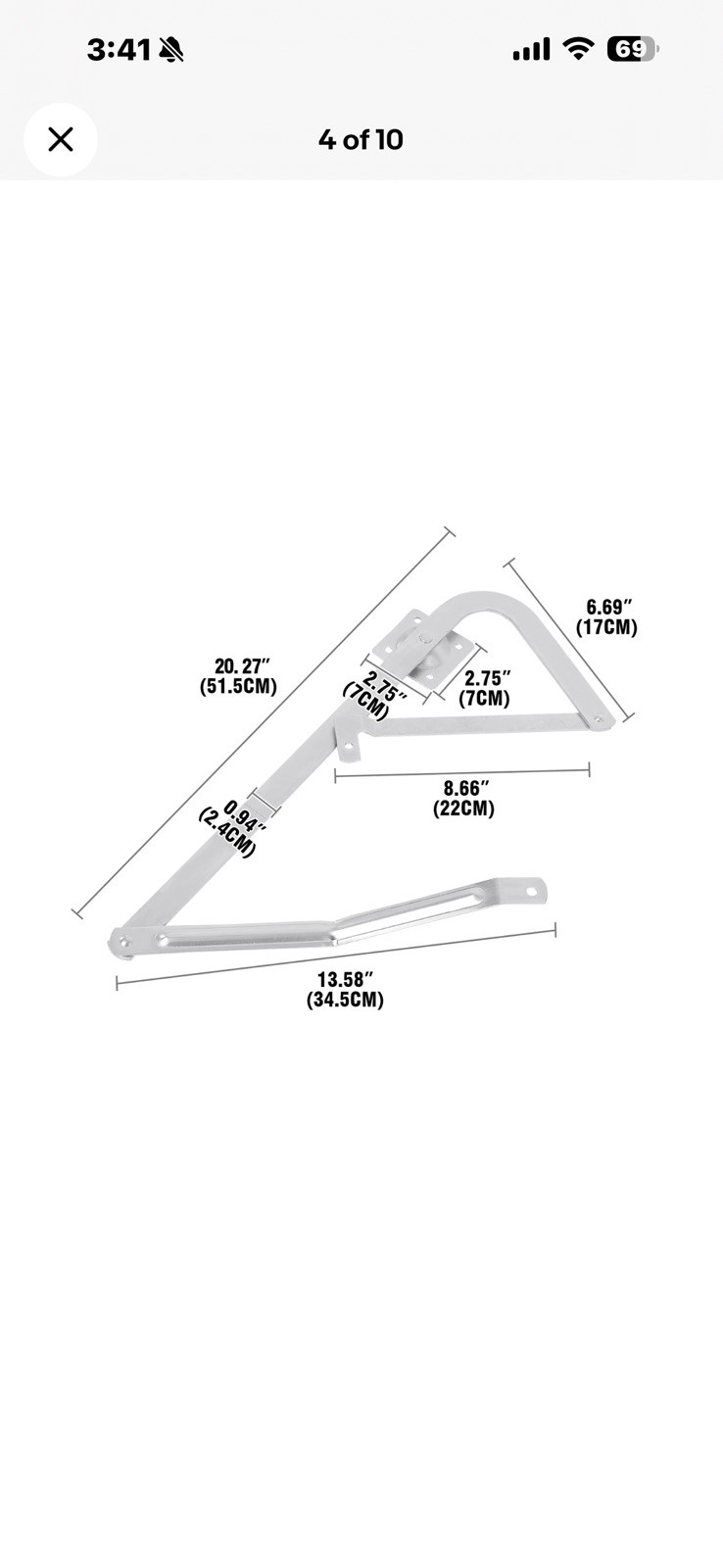 Pair Attic Ladder Spreader Hinge Arms Fits for MFG After 2010 Werner Series 55-2
