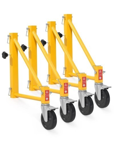 Set of Scaffolding Outriggers with Casters for Baker-Style Scaffolding