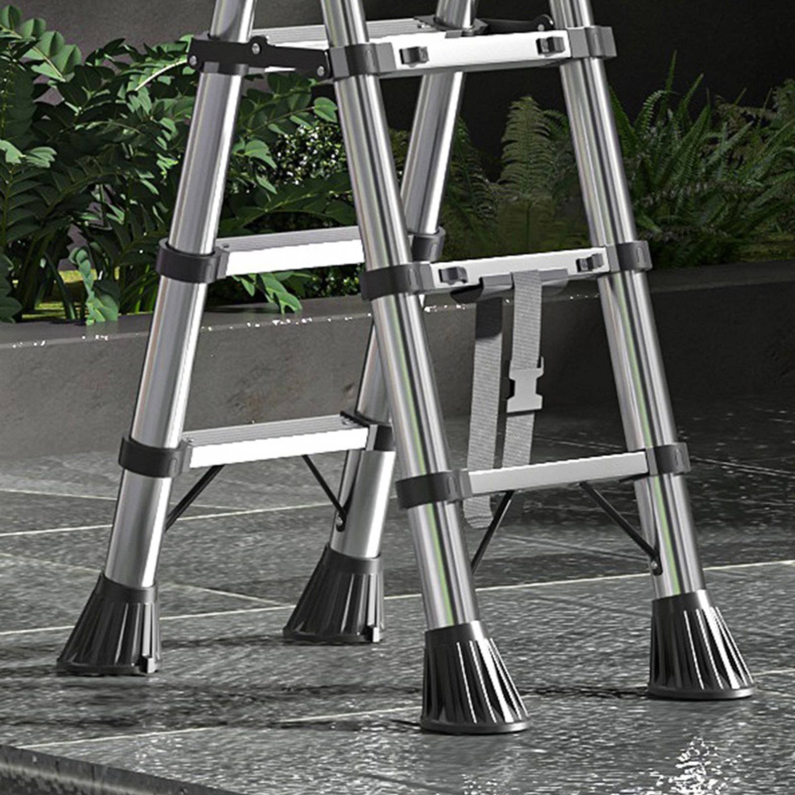 Folding Angled-Frame Ladder Heavy Duty Climbing Equipment Non-Slip Feet