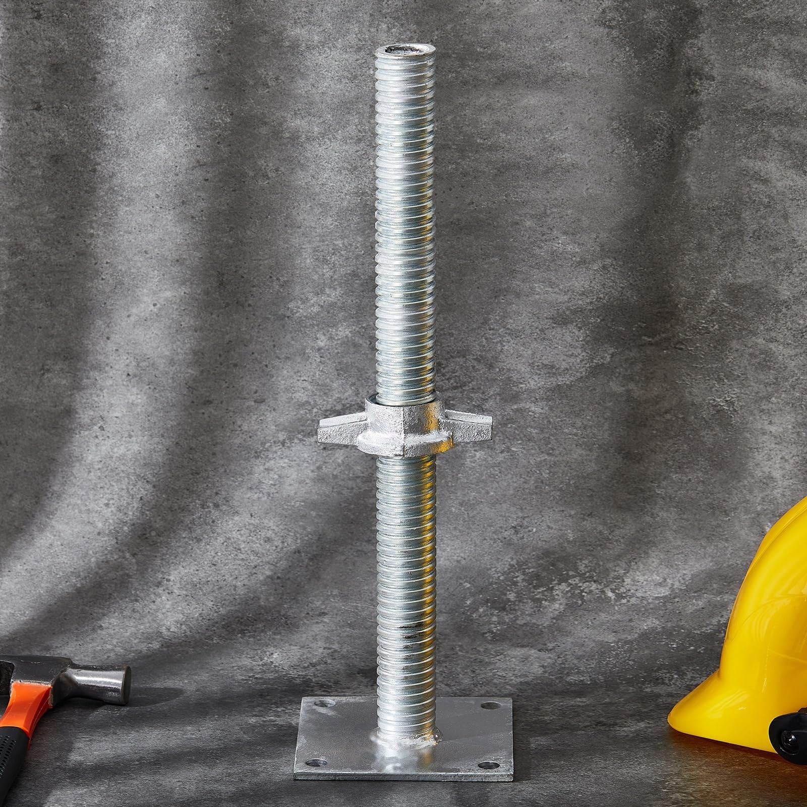24″ Adjustable Leveling Jacks for Scaffolding – Hollow Screw Jacks with Base Pla
