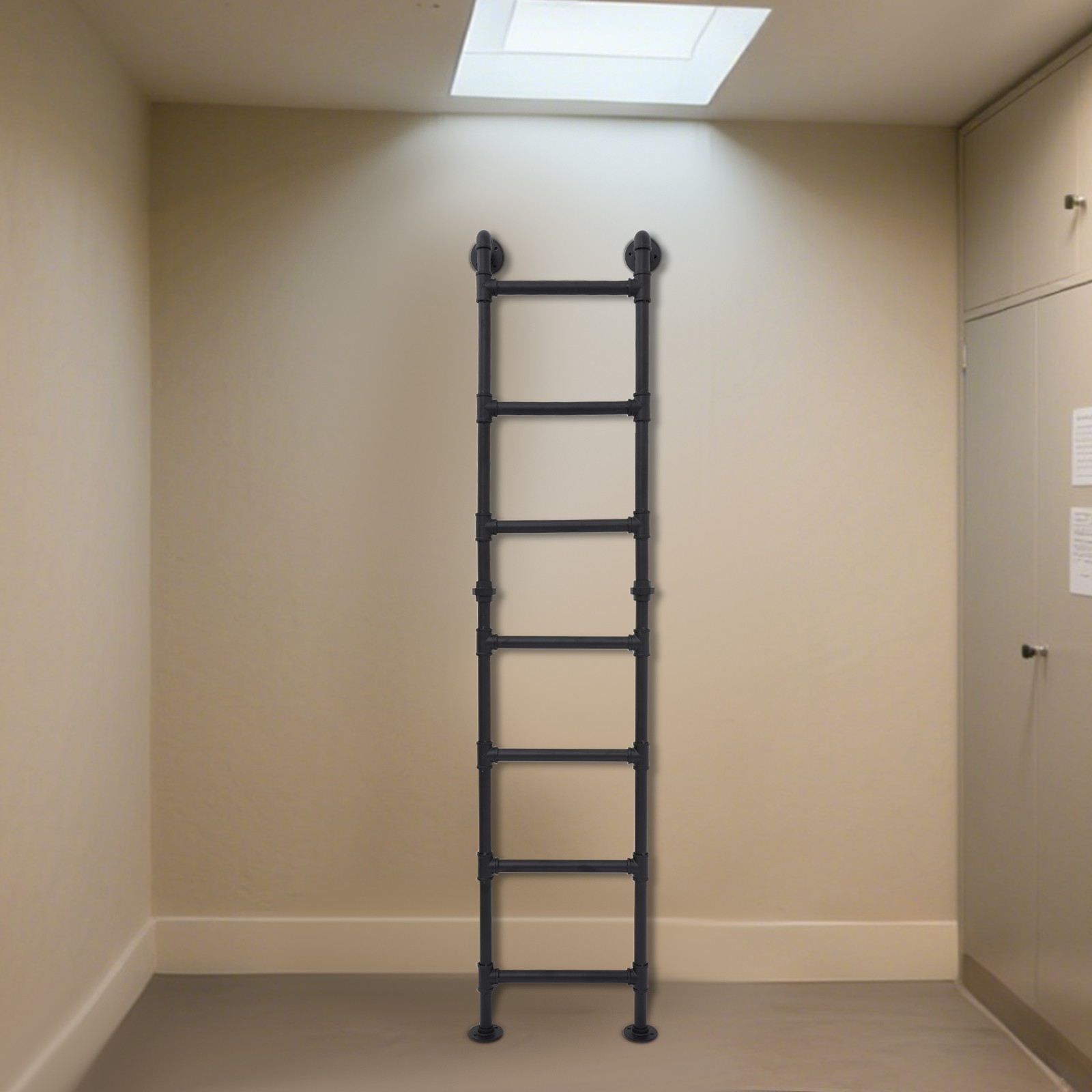 Bunk Bed Ladder 7-Step Ladder High Loft Attic Step Ladders Black Load 200KG