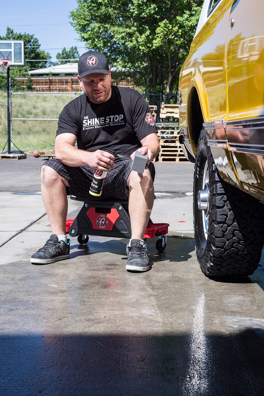 Adam’s Polishes Mobile Rolling Utility Creeper Seat for Mechanics & Detailers…