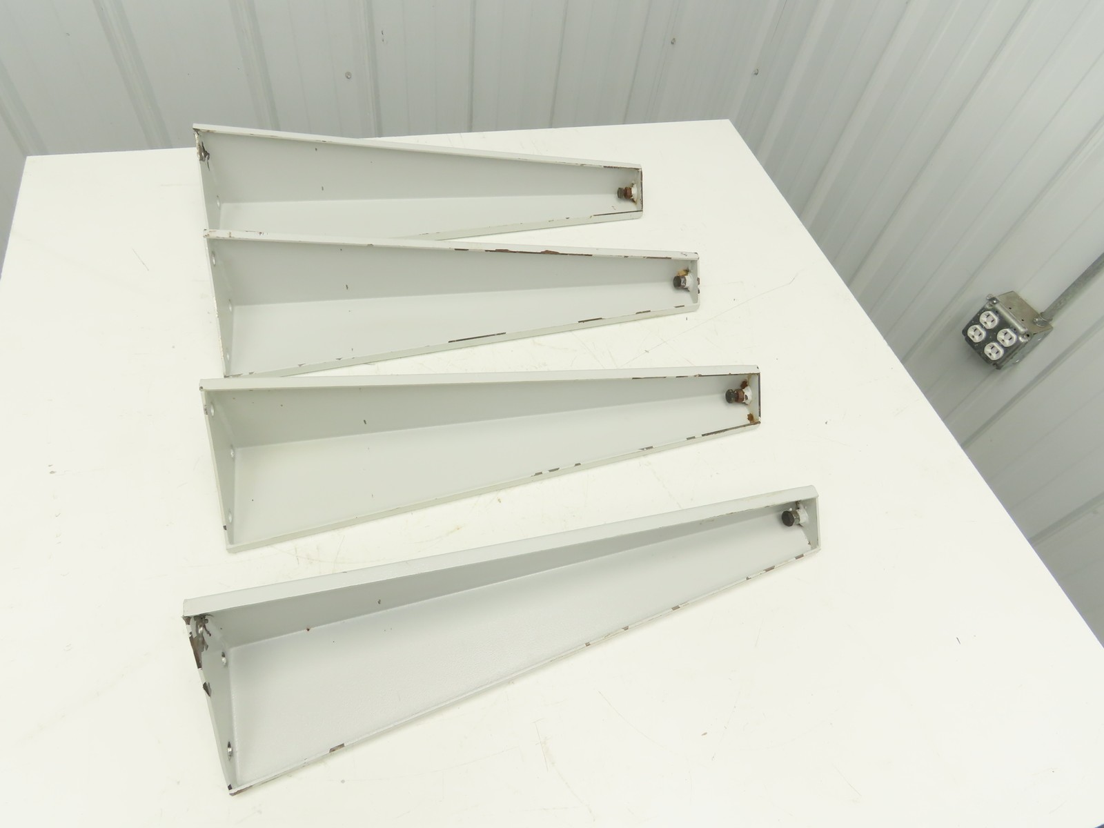 Omga Machine Base Table Legs 26-1/2″ Long White Radial Arm Saw Set of 4