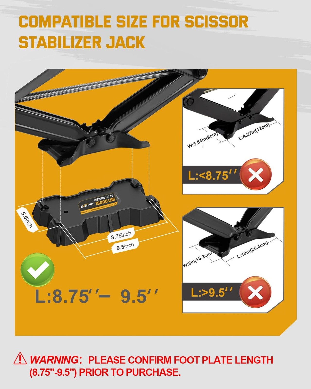 4 Packs RV Stabilizer Jack Pads, 15000 lbs Heavy Duty Leveling Blocks for 8.7…
