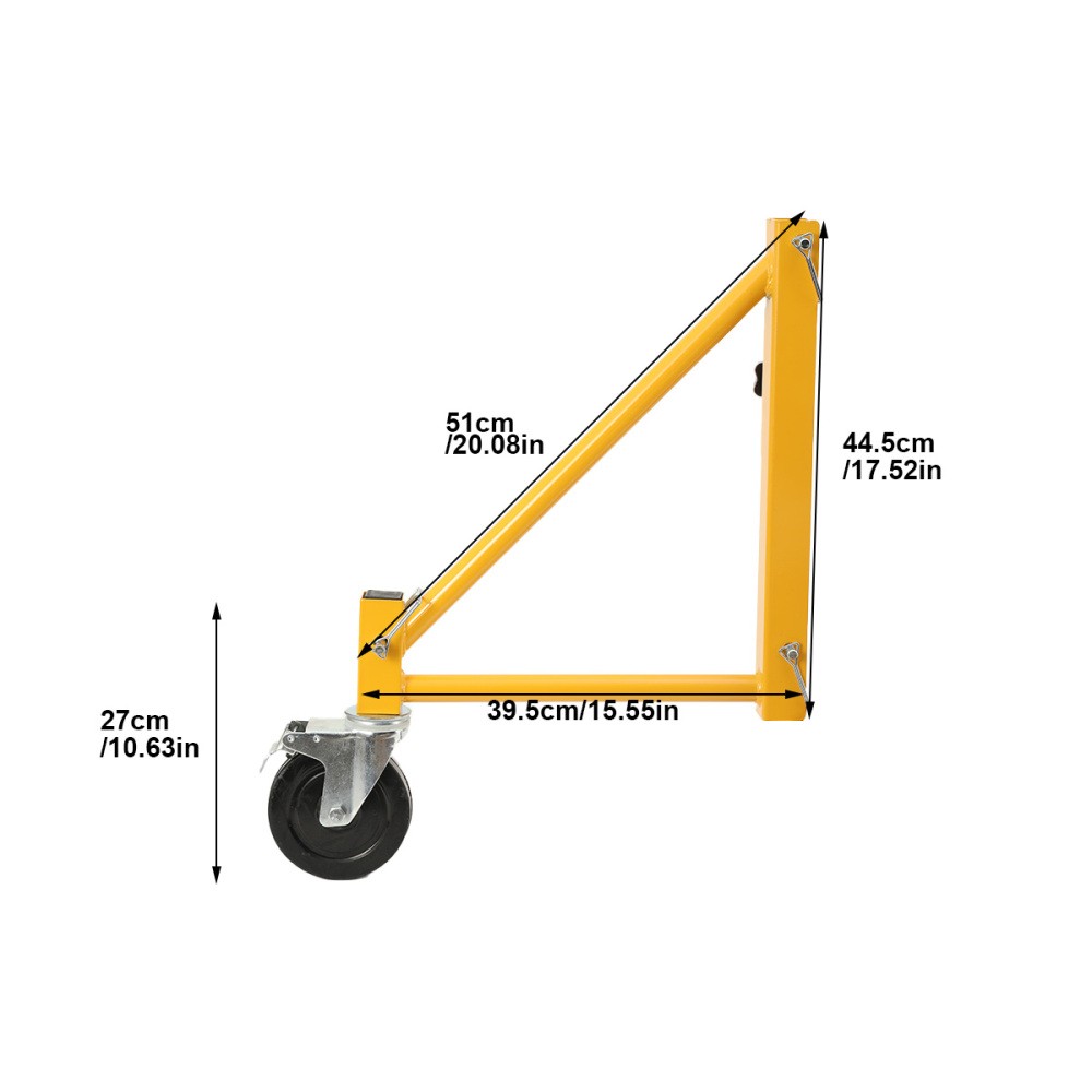 4-Pack Baker Scaffolding Outriggers w/5″ Locking Casters, 1000 lbs Load Capacity