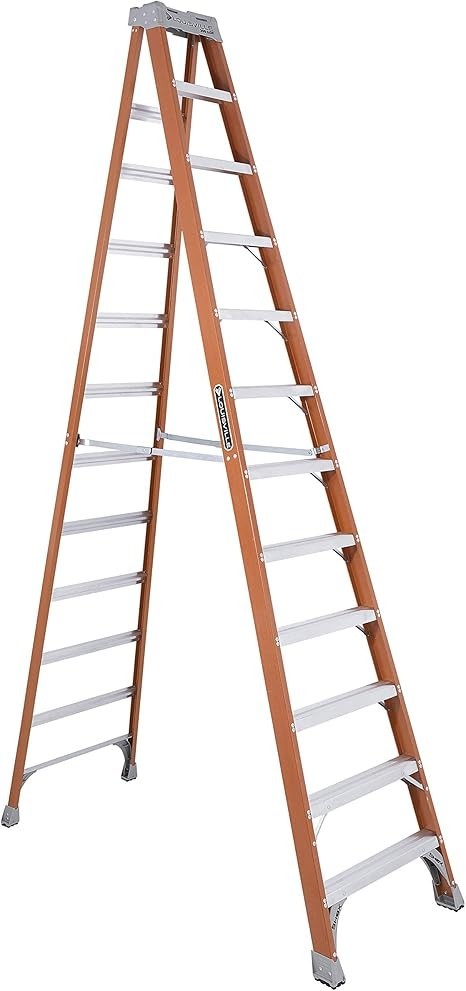 Louisville Fs1512 12 Ft Fiberglass Stepladder, 300 Lb Capacity – Pickup Only