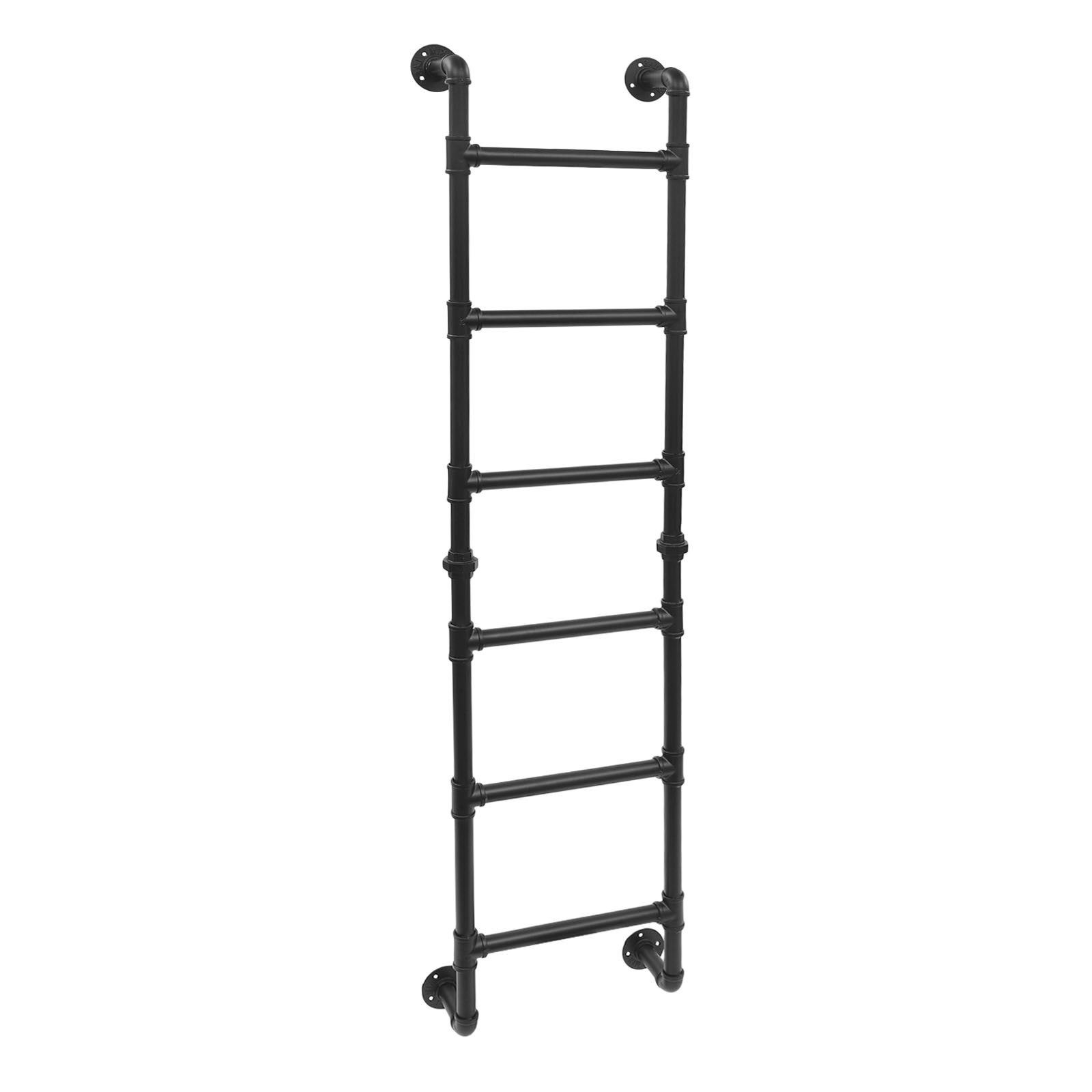 150kg/330.69lbs 6-Step Ladder Bunk Bed Ladder Wall-mount Loft Attic Step Ladder