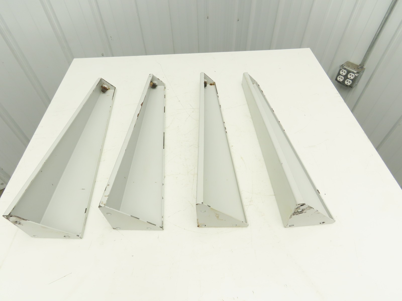Omga Machine Base Table Legs 26-1/2″ Long White Radial Arm Saw Set of 4