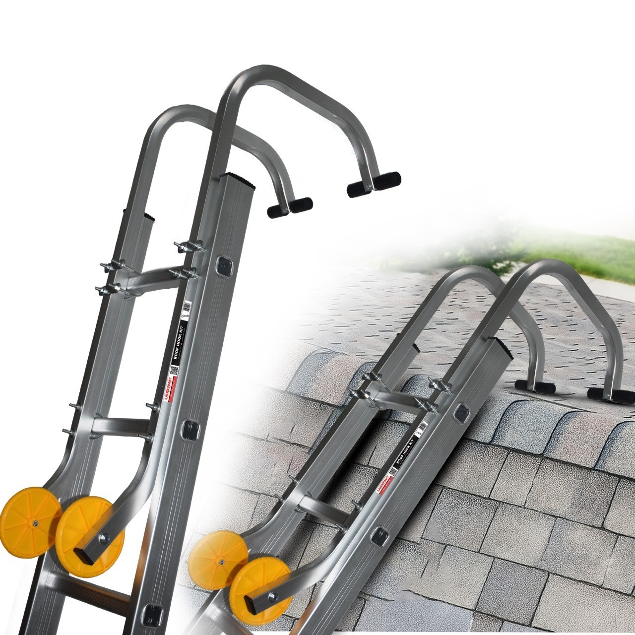 Universal Roof Hook Kit for Aluminum Extension Ladders 1 Year Warranty Ladder
