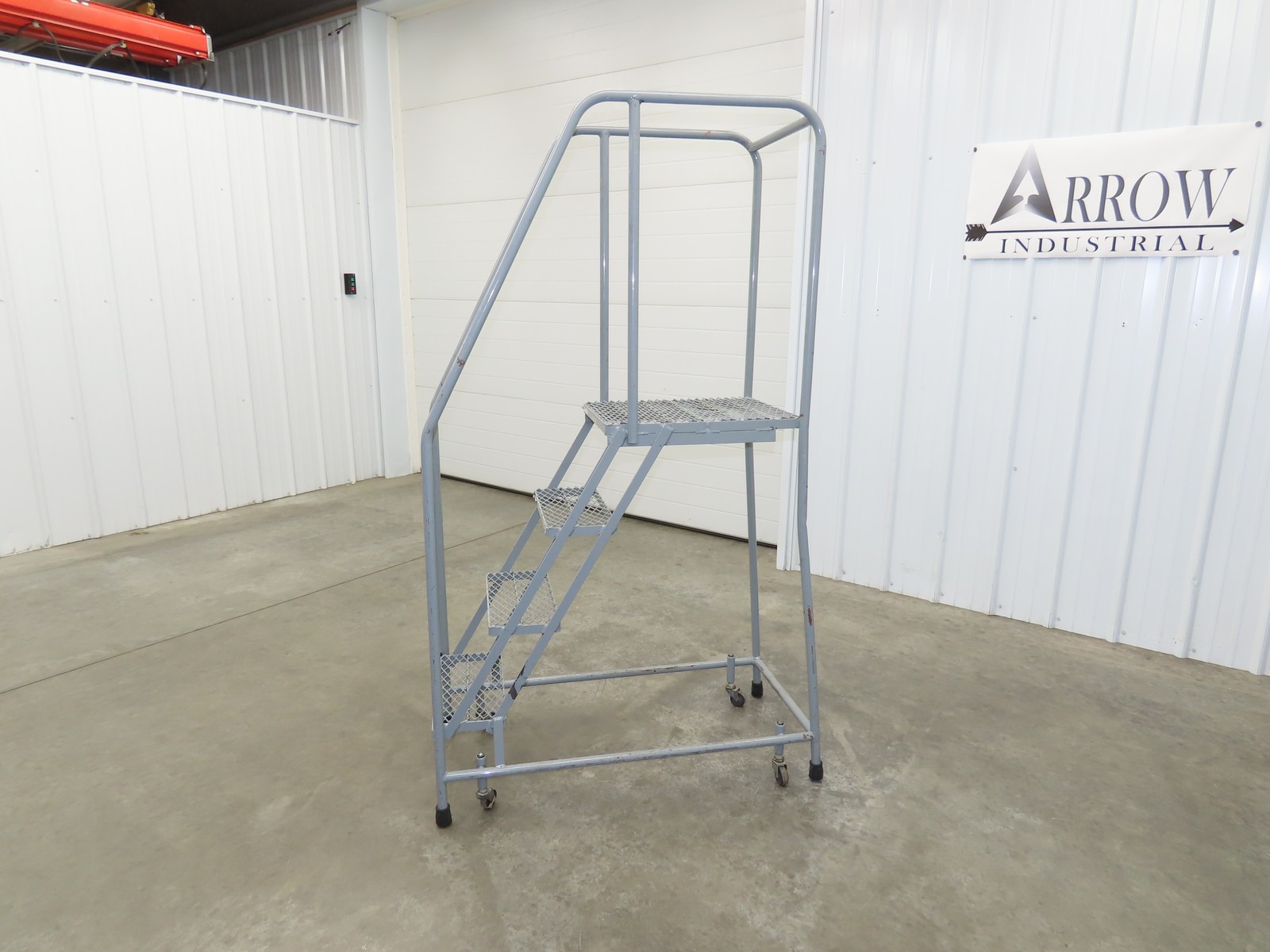 Cotterman Rolling Ladder Narrow Aisle 4 Step 24″ Platform 40″ Top Step