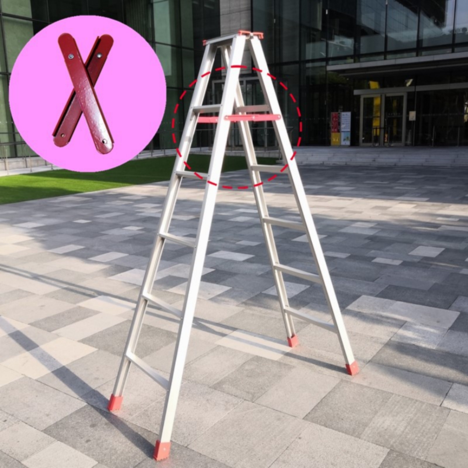 Ladder Brace Link Hinged Folding Ladder Link Mounting Holes