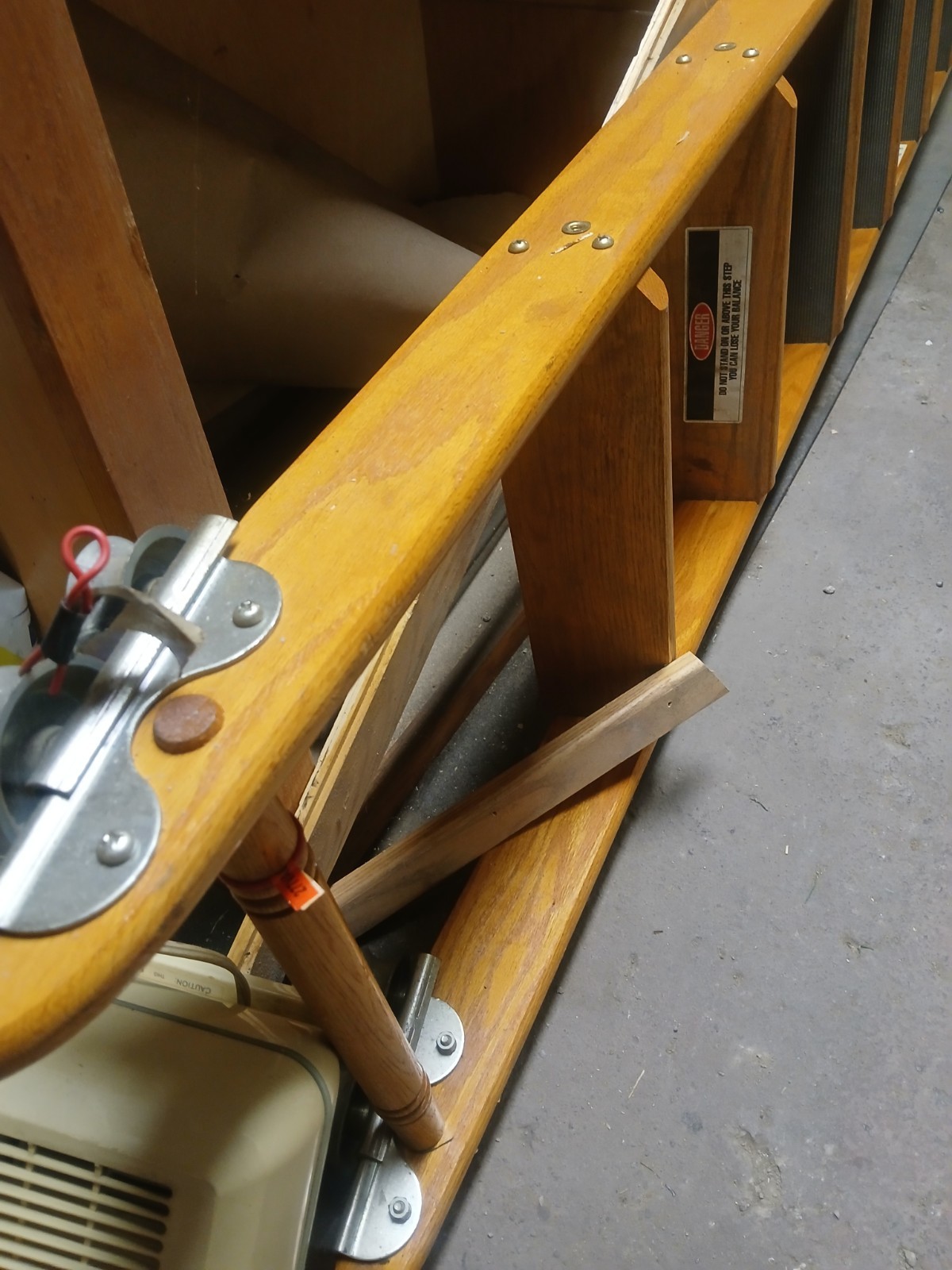 Putnam ROLLING Solid Wood Warehouse/Library LADDER