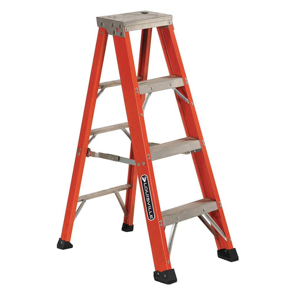 LOUISVILLE FS1304HD Stepladder,Fg,4 ft.,375 lb. 36Y472