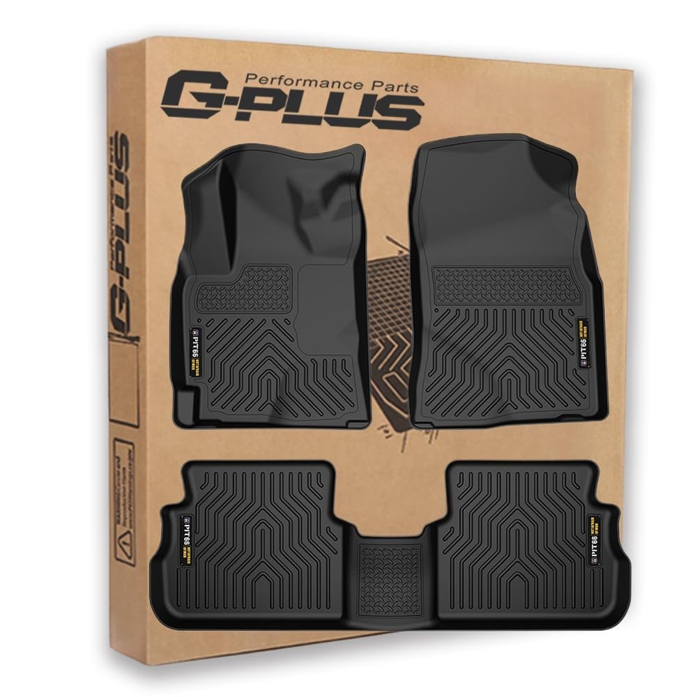 3pc Black TPE All Weather Floor Mats for Toyota Corolla Matrix 2009-2013