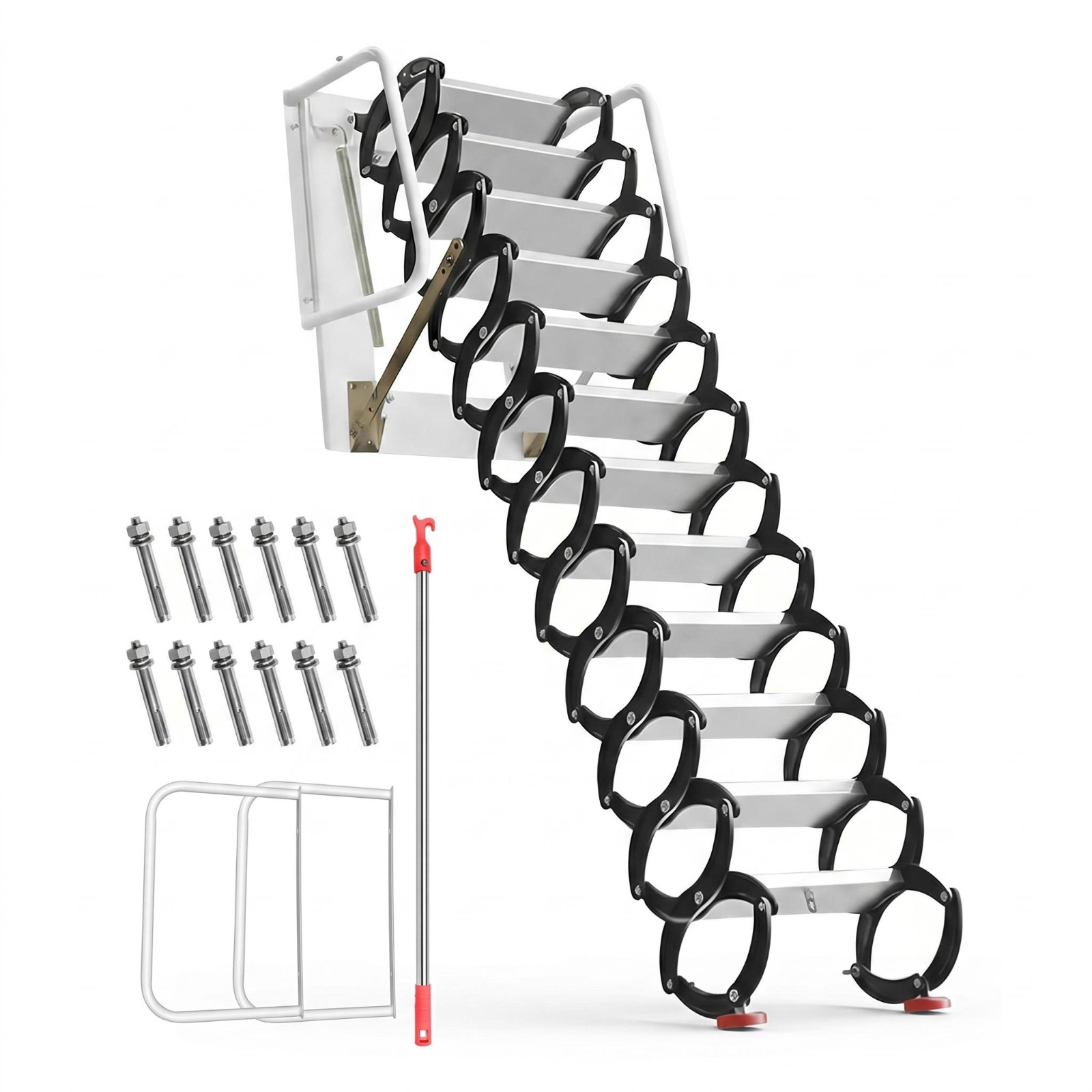 1102LBS Wall Mounted Attic Ladder Wall Mounted Expansion Folding 3M Practical