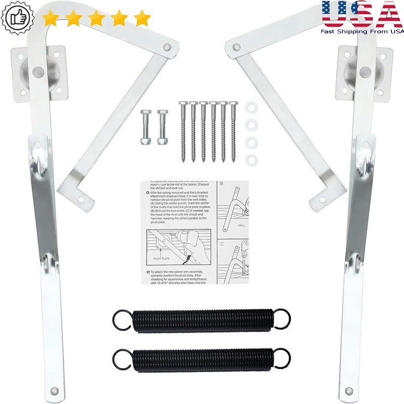 Attic Ladder Hinge Arms Replacement Werner 55-2 Models Easy Install Durable New