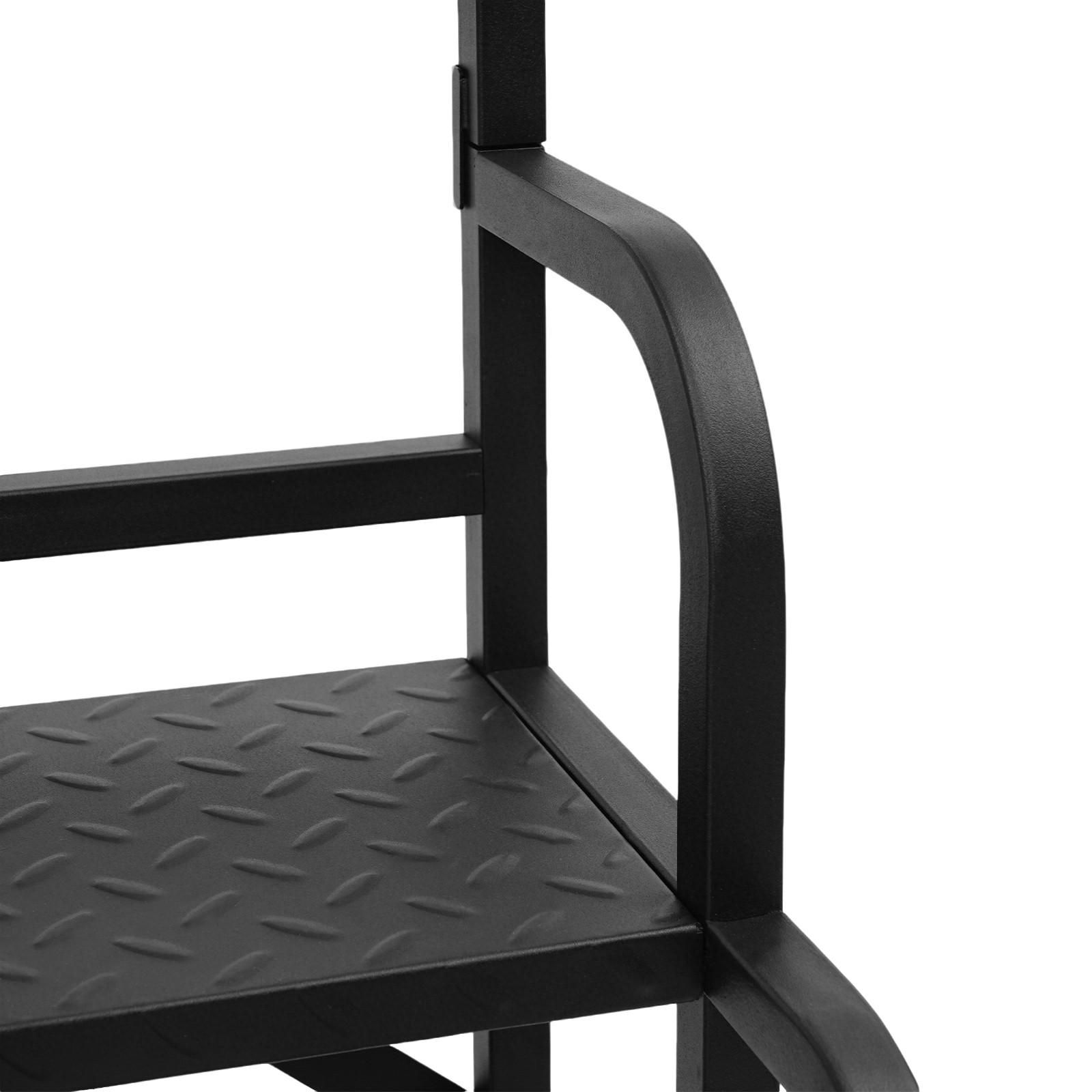 4-Step Stair Industrial & Warehouse Stair Rolling Stair Ladder w/ Wheels 150kg