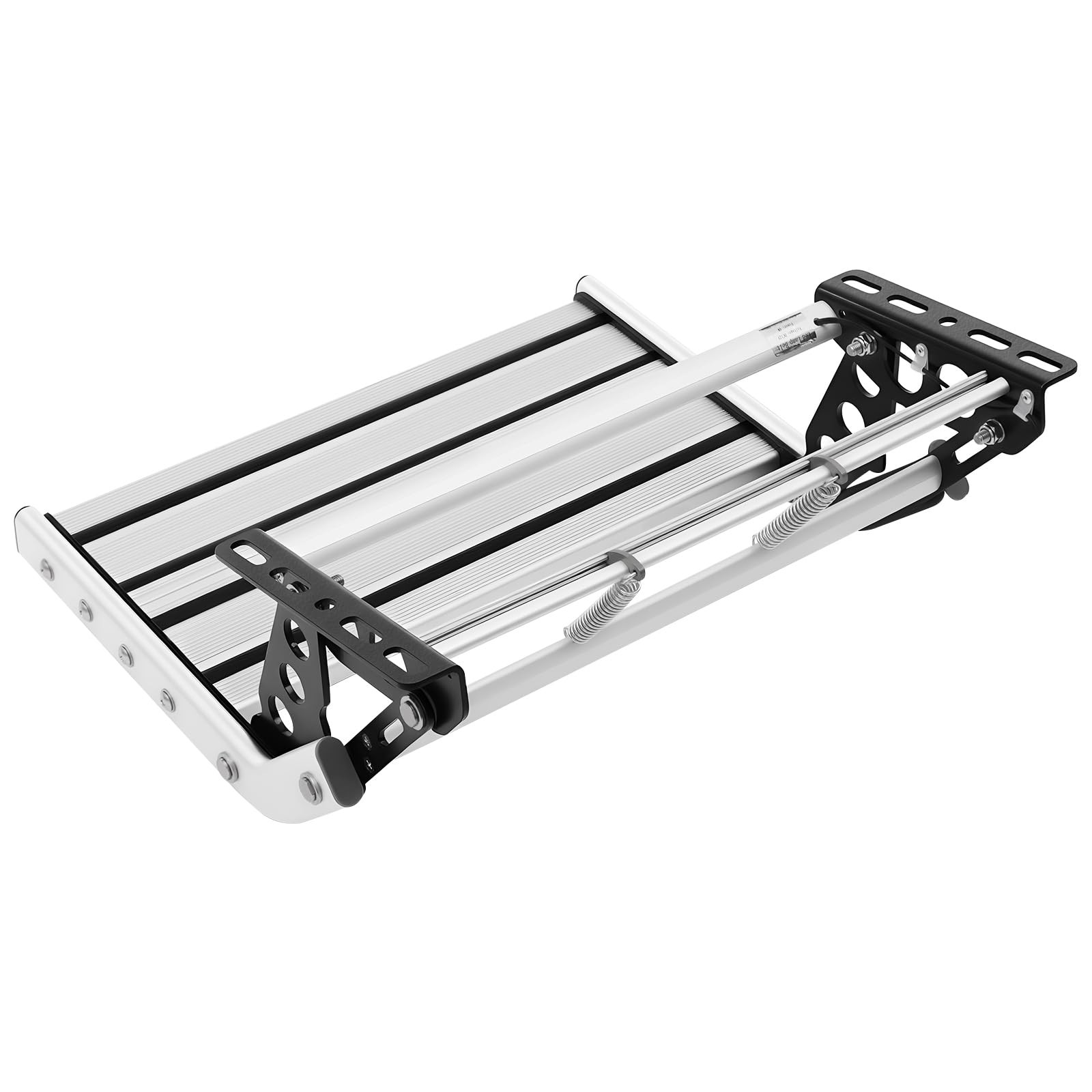 Folding RV Step LED Light 330lbs Aluminum Anti-Slip Single Tier Motorhome