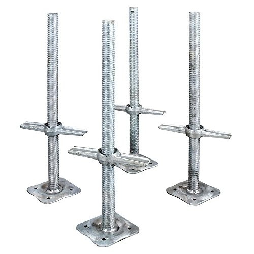 Metaltech Adjustable Leveling Jacks, 4-Pk., For Baker-Style Scaffolding, Model#
