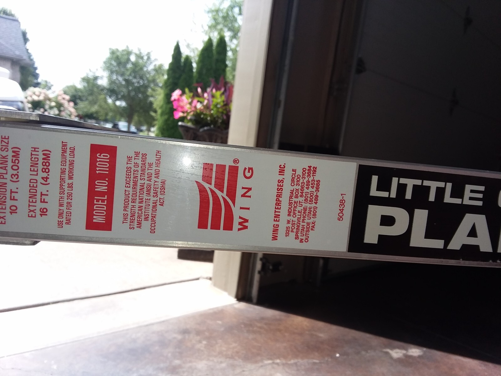 10-16 ft. Little Giant Telescopic Plank scaffold staging aluminum 250lb max load