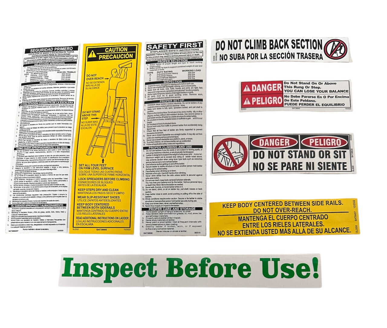 Safety Label Sticker Kit For Step Ladders