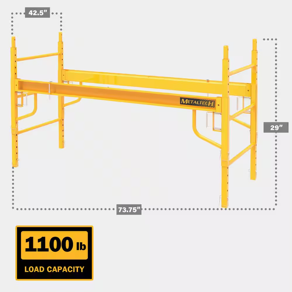 39 In. High Scaffolding Extension Platform with 1000 Lb. Capacity for 6 Ft. Bake