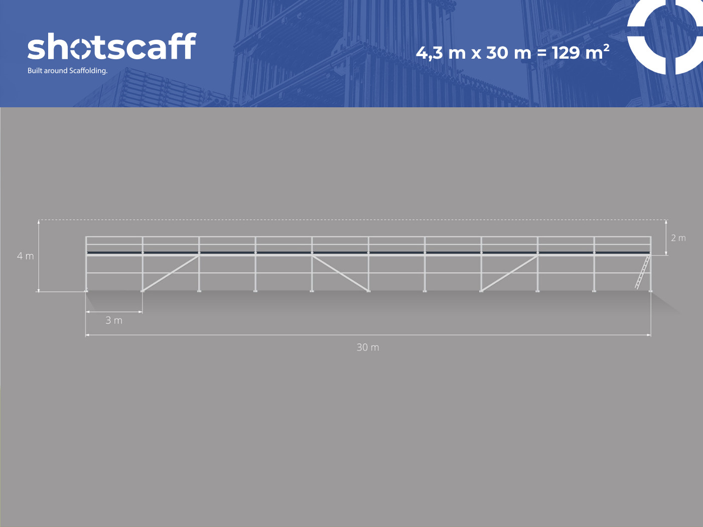 130 sqm Stillads Scaffolding scaff 74 New Scaffolding Work Scaffolding FREE S…