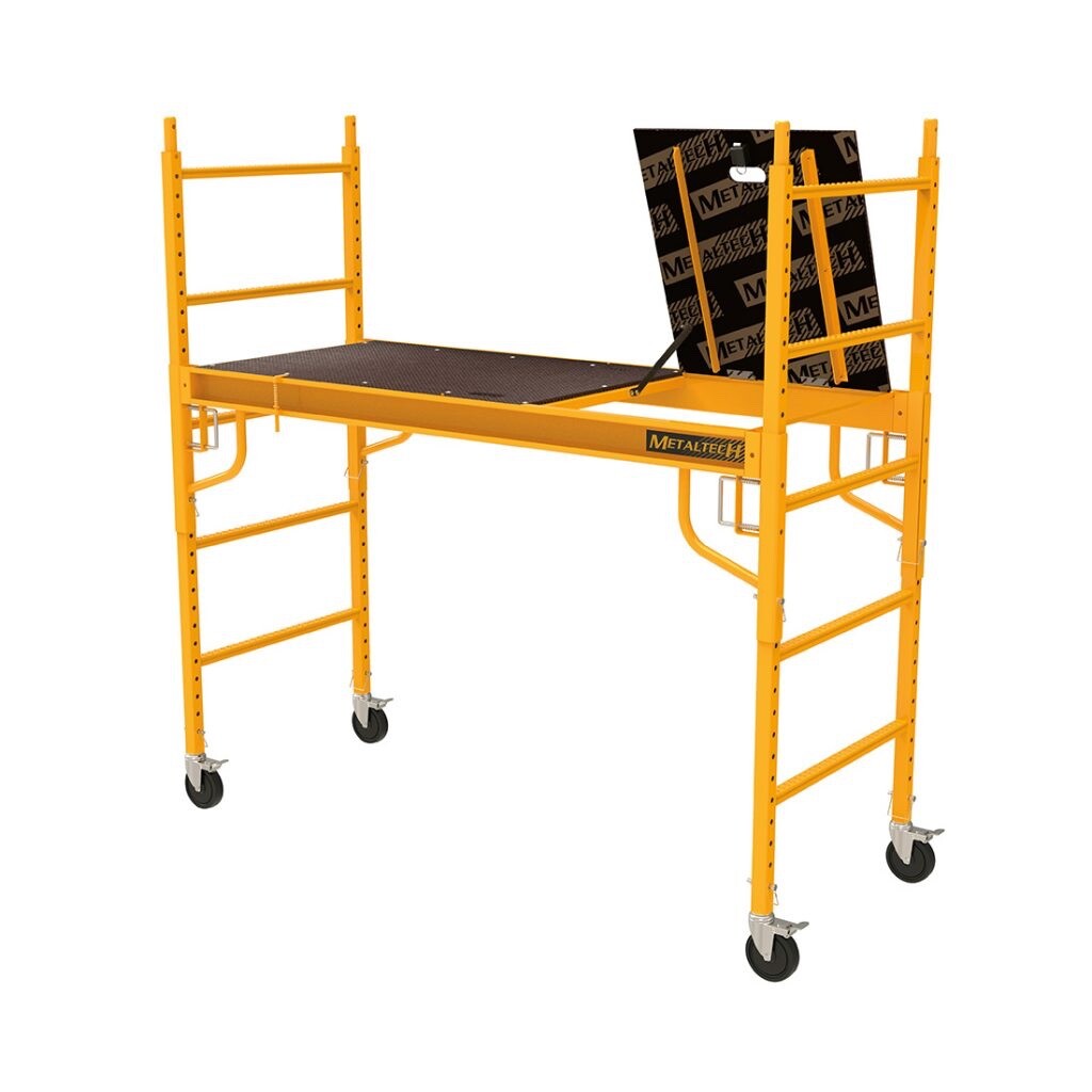 New MetalTech Baker, w/ 14″outriggers, 39″ extension, base plates & 5″ wheels