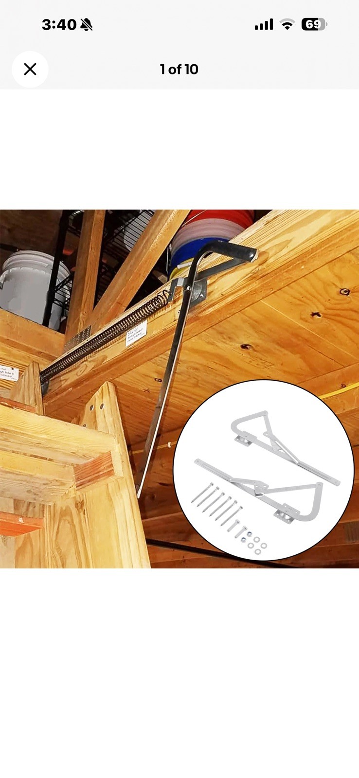 Pair Attic Ladder Spreader Hinge Arms Fits for MFG After 2010 Werner Series 55-2